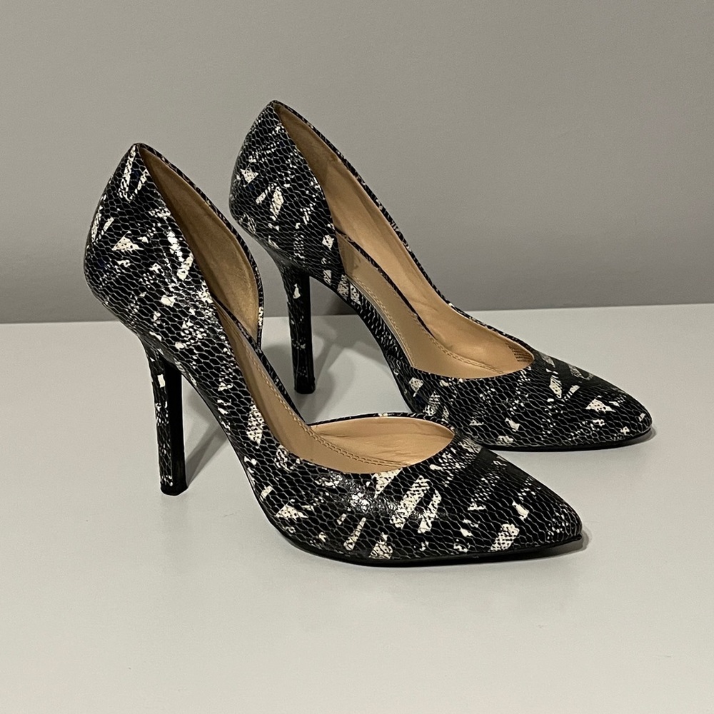 BCBG Paris Black White Jaze Pumps Women Size 8